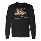 Damen Das Ist Ein Springer Ding Lustiges Familie Springer Mit-Ausschnitt Langarmshirts