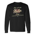 Damen Das Ist Ein Stadler Ding Lustiges Familie Stadler Mit-Ausschnitt Langarmshirts