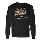 Damen Das Ist Ein Wendel Ding Lustiges Familie Wendel Mit-Ausschnitt Langarmshirts