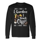 Damen Das Ist Was Ich Mache Ich Lese Bücher Ich Trinke Kaffee Ich Weiß Ding Mit-Ausschnitt Langarmshirts