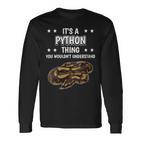 Damen Ist So Ein Python Ding Lustiger Spruch Pythons Mit-Ausschnitt Langarmshirts