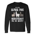 Damen Ist So N Alpaka Ding Alpaka Und Lamas Mit-Ausschnitt Langarmshirts