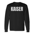 Damen Kaiser Nachname Familie Team Ehe Familienfeier Mit-Ausschnitt Langarmshirts