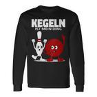 Damen Lustige Kugel & Kegel I Kegeln I Kegeln Ist Mein Ding Mit-Ausschnitt Langarmshirts