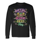 Damen Mardis Gras Perlen Und Bling Es Ist Ein Mardi Gras Ding Mit-Ausschnitt Langarmshirts