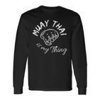 Damen Muay Thai Ist Mein Ding Mit-Ausschnitt Langarmshirts