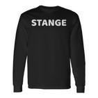 Damen Stange Nachname Team Stange Ehe Familienfeier Retro Mit-Ausschnitt Langarmshirts