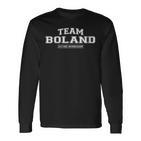 Damen Team Boland Stolzer Familienname Nachname Geschenk Mit-Ausschnitt Langarmshirts