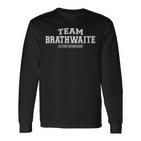 Damen Team Brathwaite Stolzer Familiennachname Nachname Geschenk Mit-Ausschnitt Langarmshirts