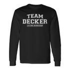 Damen Team Decker Stolzer Familienname Nachname Geschenk Mit-Ausschnitt Langarmshirts