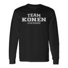 Damen Team Konen Stolzer Familienname Nachname Geschenk Mit-Ausschnitt Langarmshirts