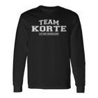 Damen Team Korte Stolzer Familienname Nachname Geschenk Mit-Ausschnitt Langarmshirts