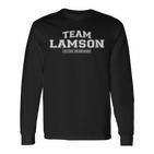 Damen Team Lamson Stolzer Familiennachname Nachname Geschenk Mit-Ausschnitt Langarmshirts