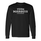 Damen Team Marquis Stolzer Familienname Nachname Geschenk Mit-Ausschnitt Langarmshirts