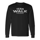 Damen Team Walk Stolzer Familienname Nachname Geschenk Mit-Ausschnitt Langarmshirts