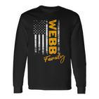 Damen Usa Webb Familienname Webb Nachname Webb Mit-Ausschnitt Langarmshirts