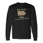 Das Ist Ein Hille Ding Lustiges Familie Hille Langarmshirts