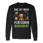 Das Ist Mein Plätzchen Back Backen Christmas Biscuits Langarmshirts