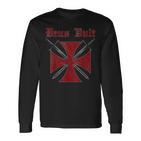 Deusult Helmet Templar Order Templar Holy Cross Langarmshirts