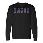 Distressed Davis Proud Family Surname Familia Langarmshirts