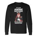 Es Ist Ein Anime-Sketching Ding Anime Merch Langarmshirts