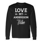 Familienname Andersson Lustiges Wiedersehen Nachname Tag Langarmshirts