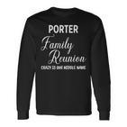 Family Name Porter Reunion Last Name Tag Langarmshirts