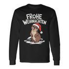 Frohe Weihnachten Otter Frohe Weihnachten Langarmshirts