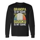 Grandpa Sudoku Langarmshirts