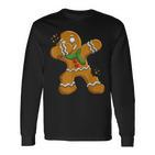 Gentle Gingerbread Man Christmas Dab Langarmshirts