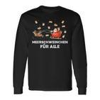 Guinea Pigs For All Guinea Pig Santa Claus Langarmshirts