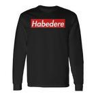 Habedere Red Box Logo Habe Die Ehre Bavarian Langarmshirts