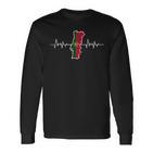 Heartbeat Portuguese Flag Portugal Langarmshirts