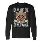 Ich Bin Nicht Dick Ich Bin Der Schildwall Sarcasmus Langarmshirts