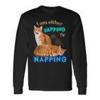 Ich Kläffe Oder Mache Ein Nap Cat Meme Langarmshirts