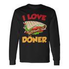 Ich Liebe Döner Kebab Fleisch Döner Langarmshirts