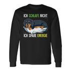 Ich Schlafe Nicht Ich Spare Energy Dachshund Langarmshirts