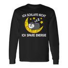 Ich Schlafe Nicht Ich Spare Energy Sleep Penguin Nightdress Langarmshirts