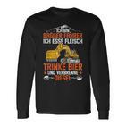 Ich Trinke Bier Underbrenne Diesel Langarmshirts