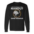 Was Ist Besser Als Ein Nandu Zwei Nandus Saying Langarmshirts