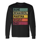 Keeben Martina Regelt Das Saying In Retro Colours Langarmshirts