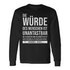 Basic Law Article 1 Die Würde Des Menschen Ist Unantastbar Langarmshirts