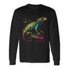 Lizard Lizard Colourful Colour Animal Favourite Animal Fan Langarmshirts