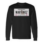 Martinez Last Name Puerto Rico License Plate Langarmshirts