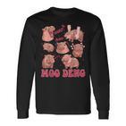 Moo Deng 2024 Moo Deng Moo Deng Cute Hippo Langarmshirts