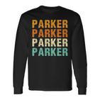 Parker Nachname Familientreffen Nachname Personalisiert Langarmshirts