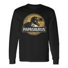 Père Fils Partenaire Papasaurus T-Rex Dinosaur Langarmshirts