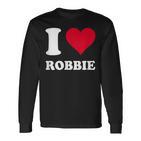 Red Heart I Love Robbie Langarmshirts