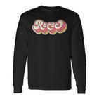 Reese Name Personalisiertorname Nachname Mit-Ausschnitt Langarmshirts