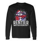 Reindeer War Ausverkauft Weihnachten Husky Fest Slogan Langarmshirts